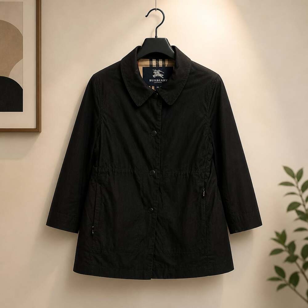Burberry Lightweight Rain Jacket Trench Coat Black for kids